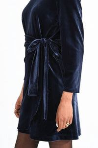 Molly Bracken - Velvet Asymmetric Wrap Dress