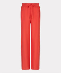 Esqualo - Wide Elastic Waist Slub Trousers