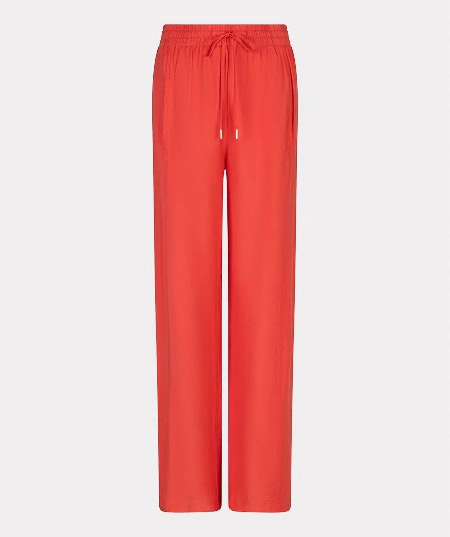 Esqualo - Wide Elastic Waist Slub Trousers