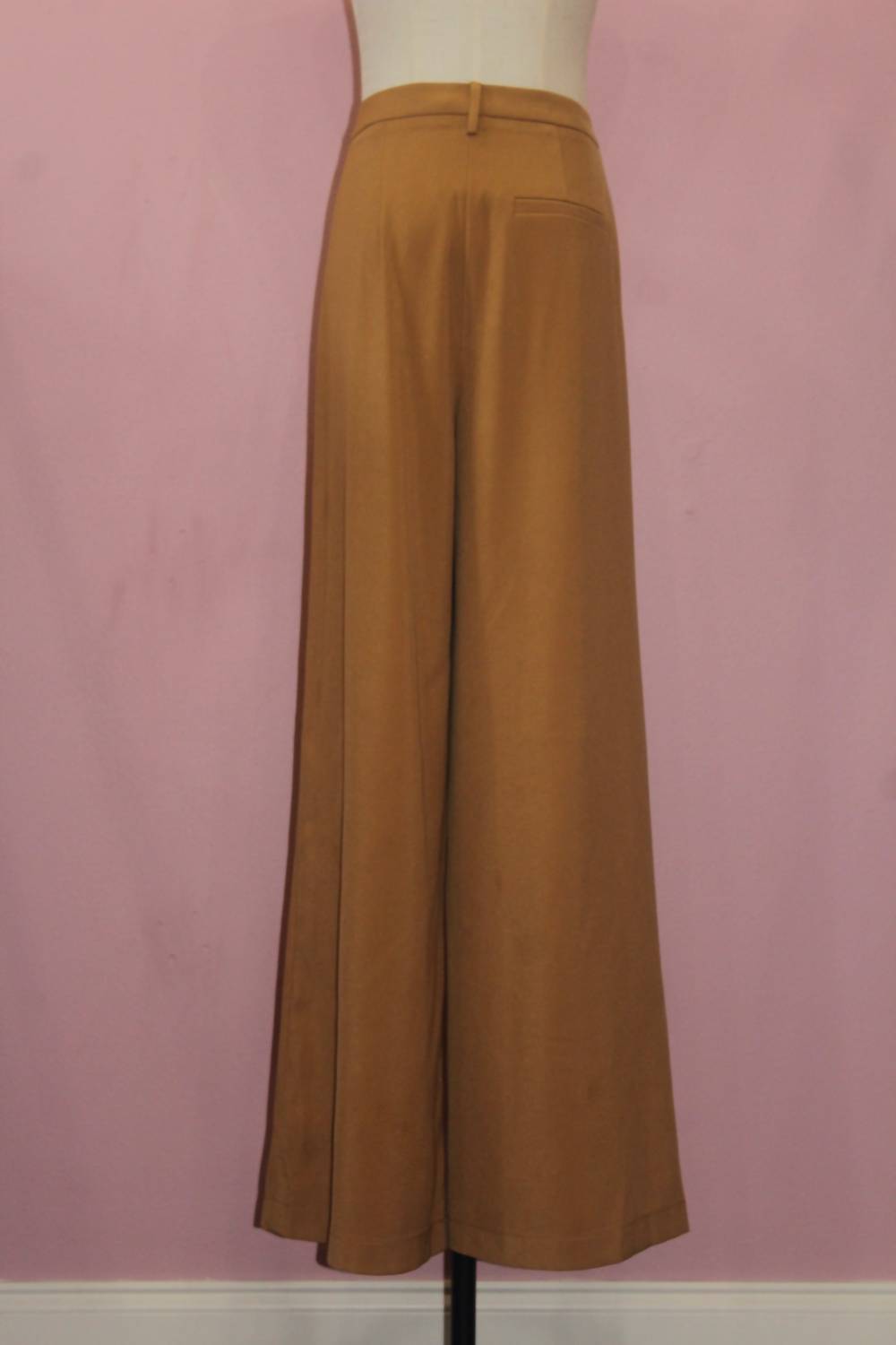 GREYLIN Women's Stanley Wide Leg Trousers in camel - women's pants - detail view
