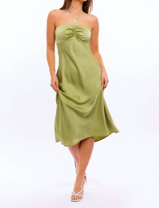 Le Lis - Darling Glow Satin Midi Dress