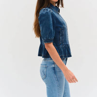 Six/Fifty - Delancey Denim Peplum Jacket