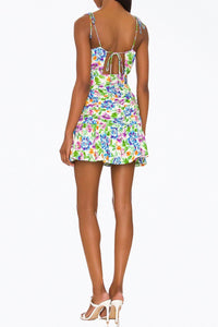 MIRANDA BELTED MATTE SATIN MINI DRESS