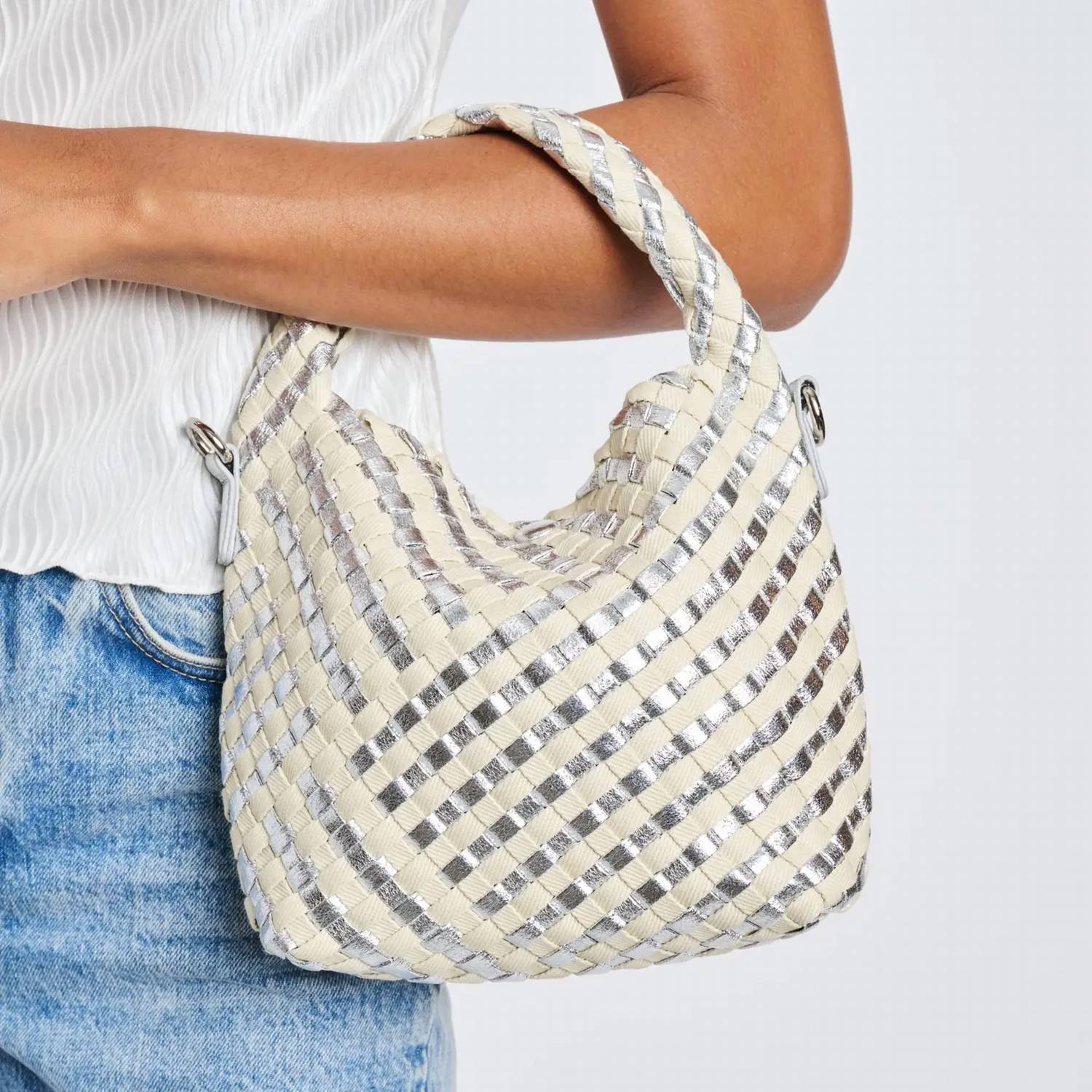 Moda Luxe - Women's Jessamine Woven Crossbody Bag