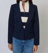 Central Park West - Chelsea Rugby Stripe Sweater Dickey Jacket