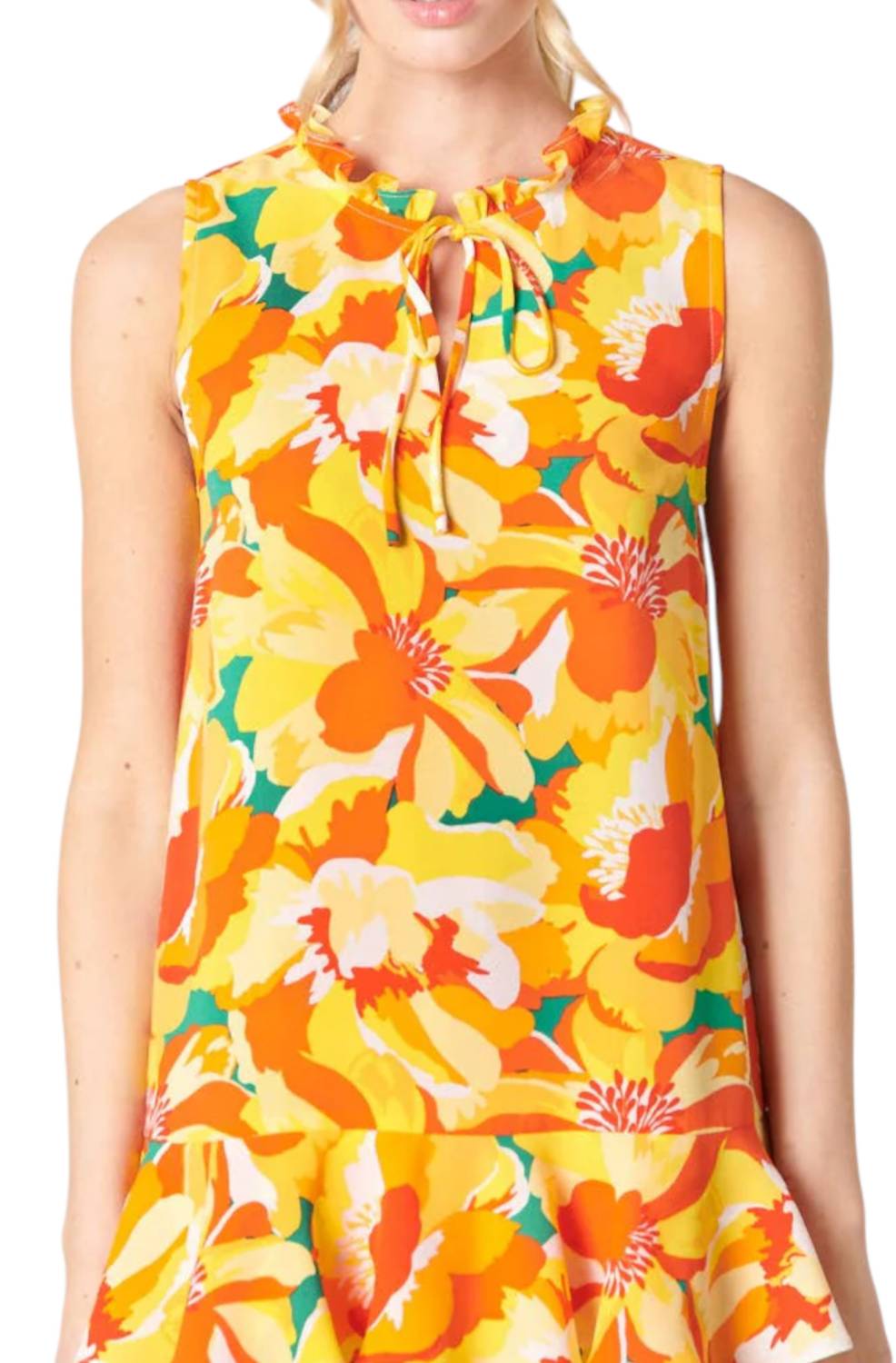 Sugarlips - In The Groove Ruffle Trim Mini Dress