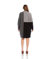 Karen Kane Colorblock Mini Sweater Dress - Plus in multi - women's dress - alternate view