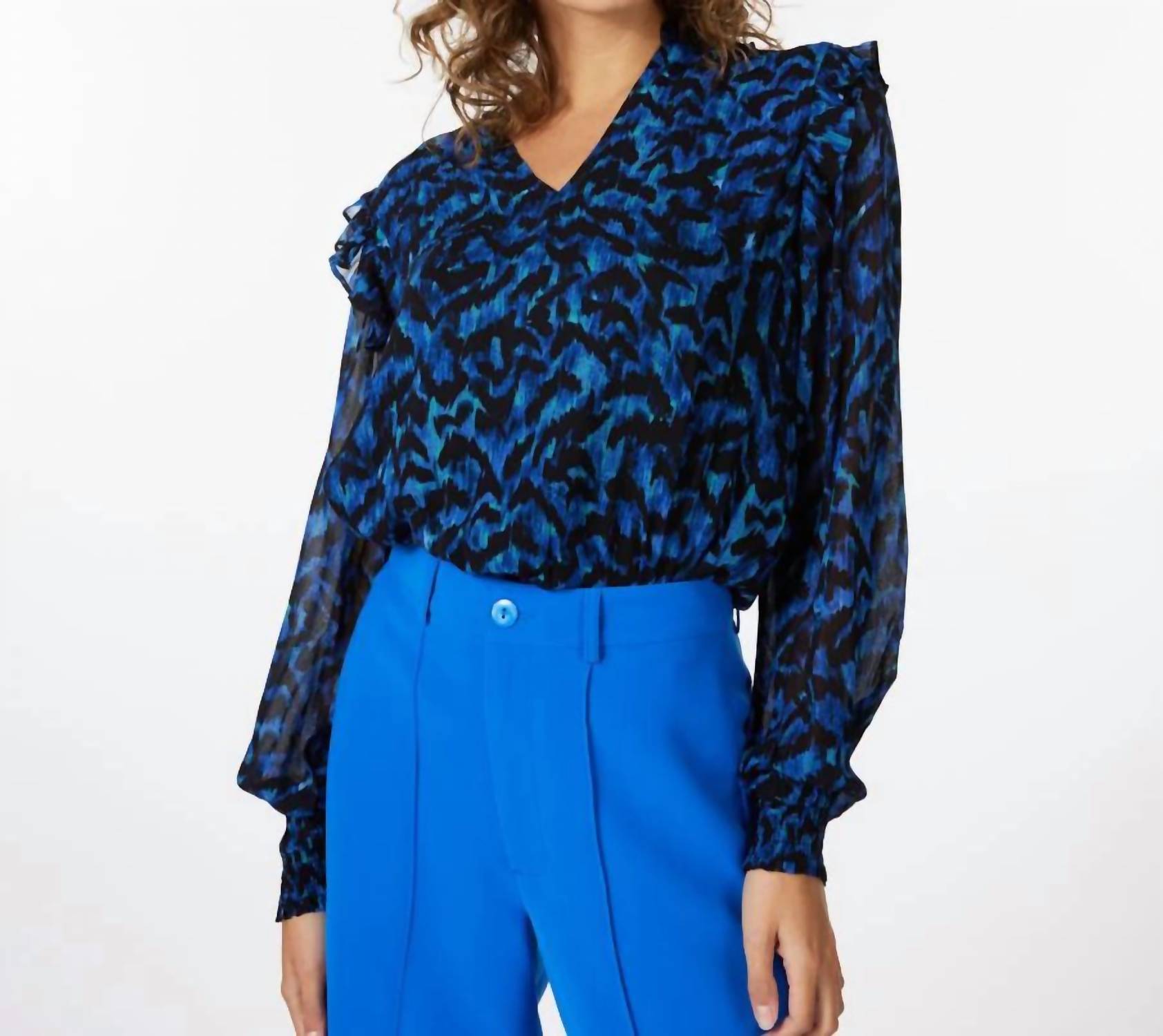 Esqualo - Wilda Wild Celebration Smock Blouse