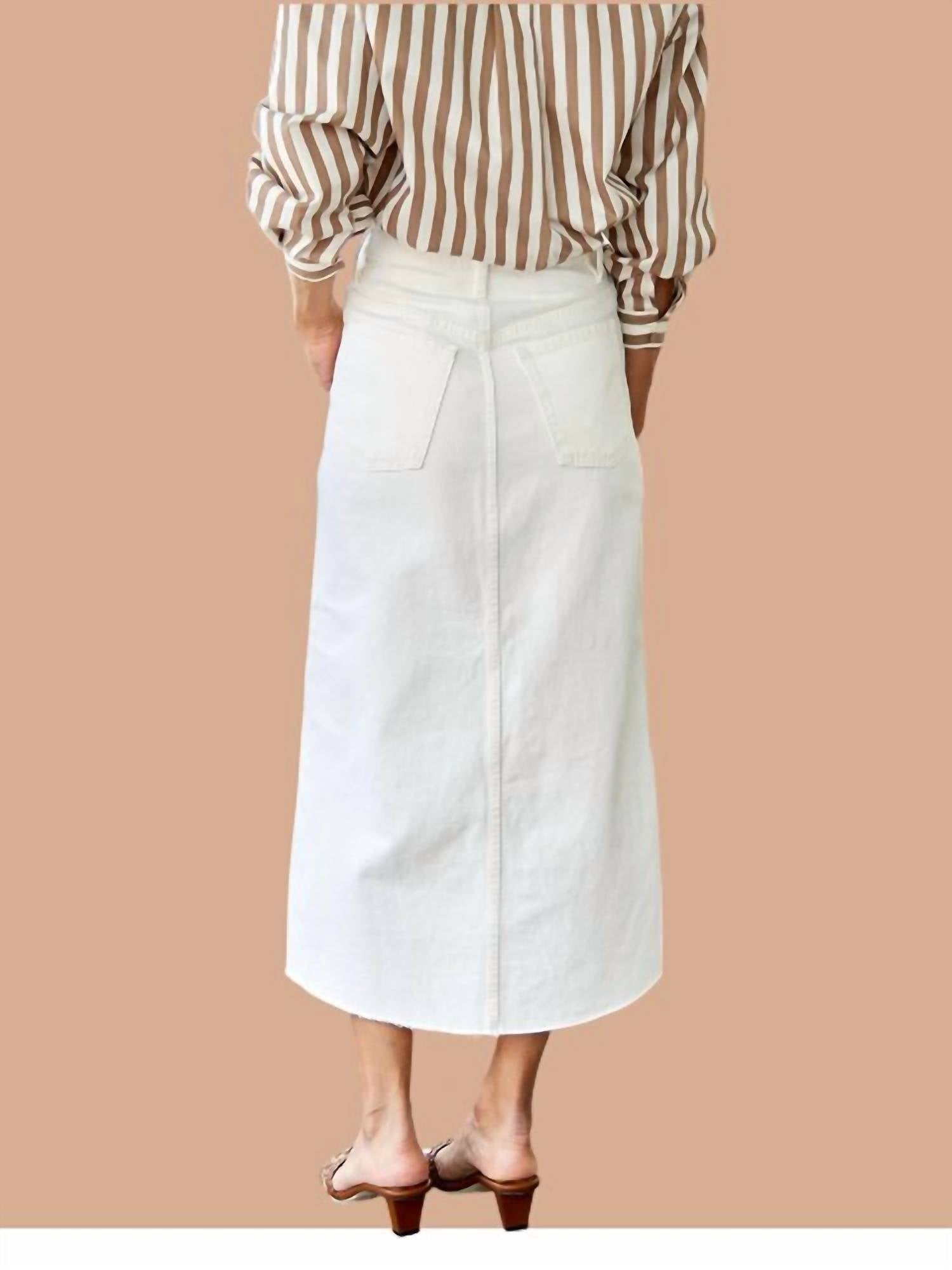 Frame - Shin-grazing Hem Midaxi Skirt