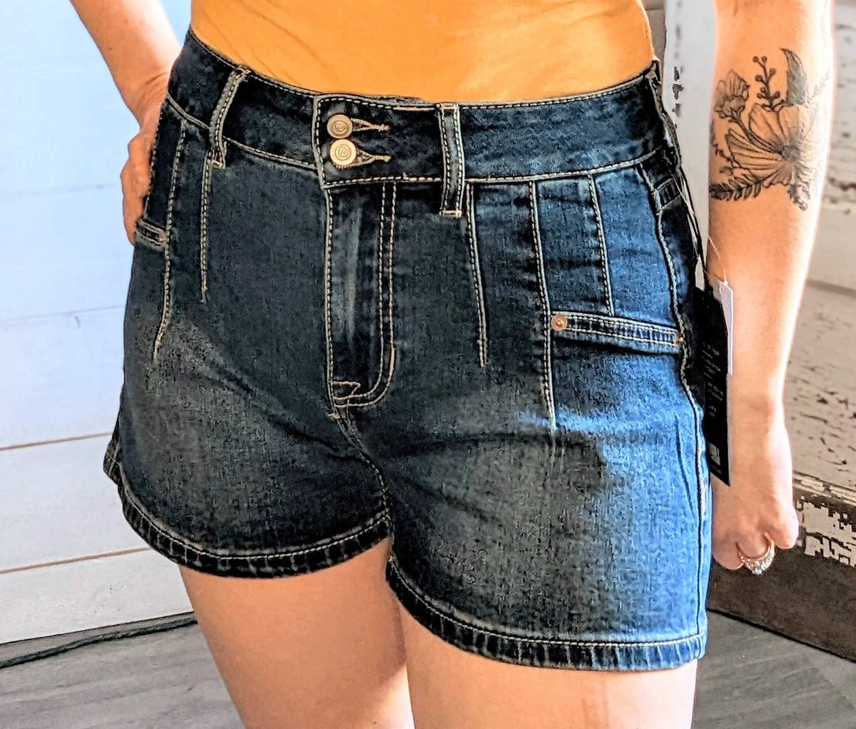 Rock & Roll Denim - Women's Dart Shorts