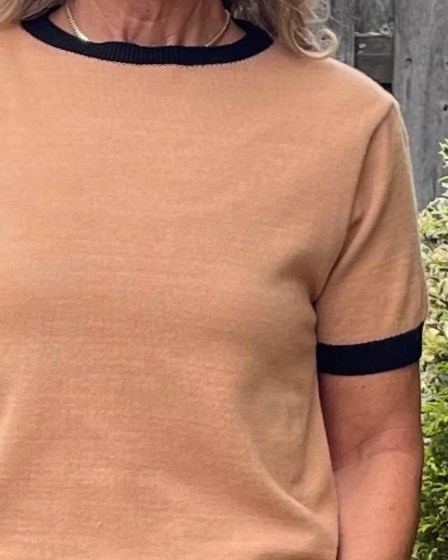 Brand Bazar - Bendel Short Sleeve Ringer Sweater
