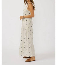 LOVESTITCH The Petal Thread Tiered Maxi Dress in natural grey - women's dress - alternate view