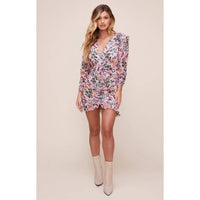 ASTR Kimbra Dress in pink multi floral - women's dress - alternate view