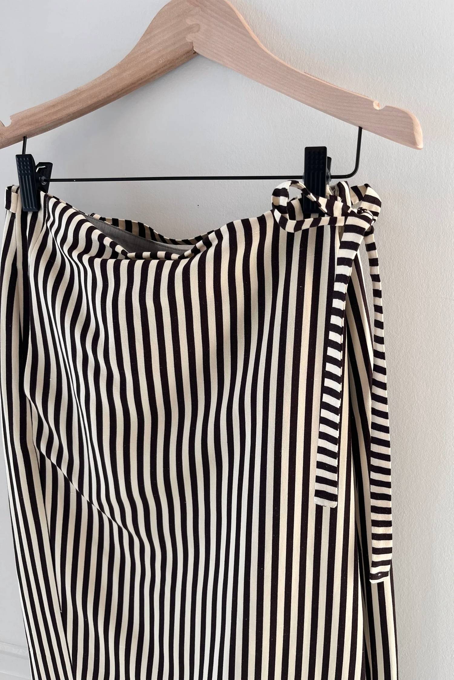 Alysi - Striped Wrap Maxi Skirt