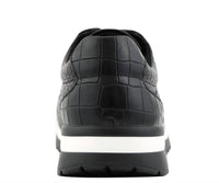 Sio Men's Maverick Croco Sneaker in black - men's sneaker - detail view