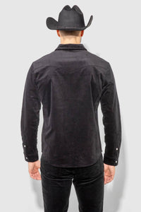 Monfrere Eastwood Needle Cord Jacket in noir - men's jacket - view 4