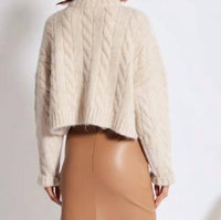Bishop + Young - Cable Knit Half Zip Sweater