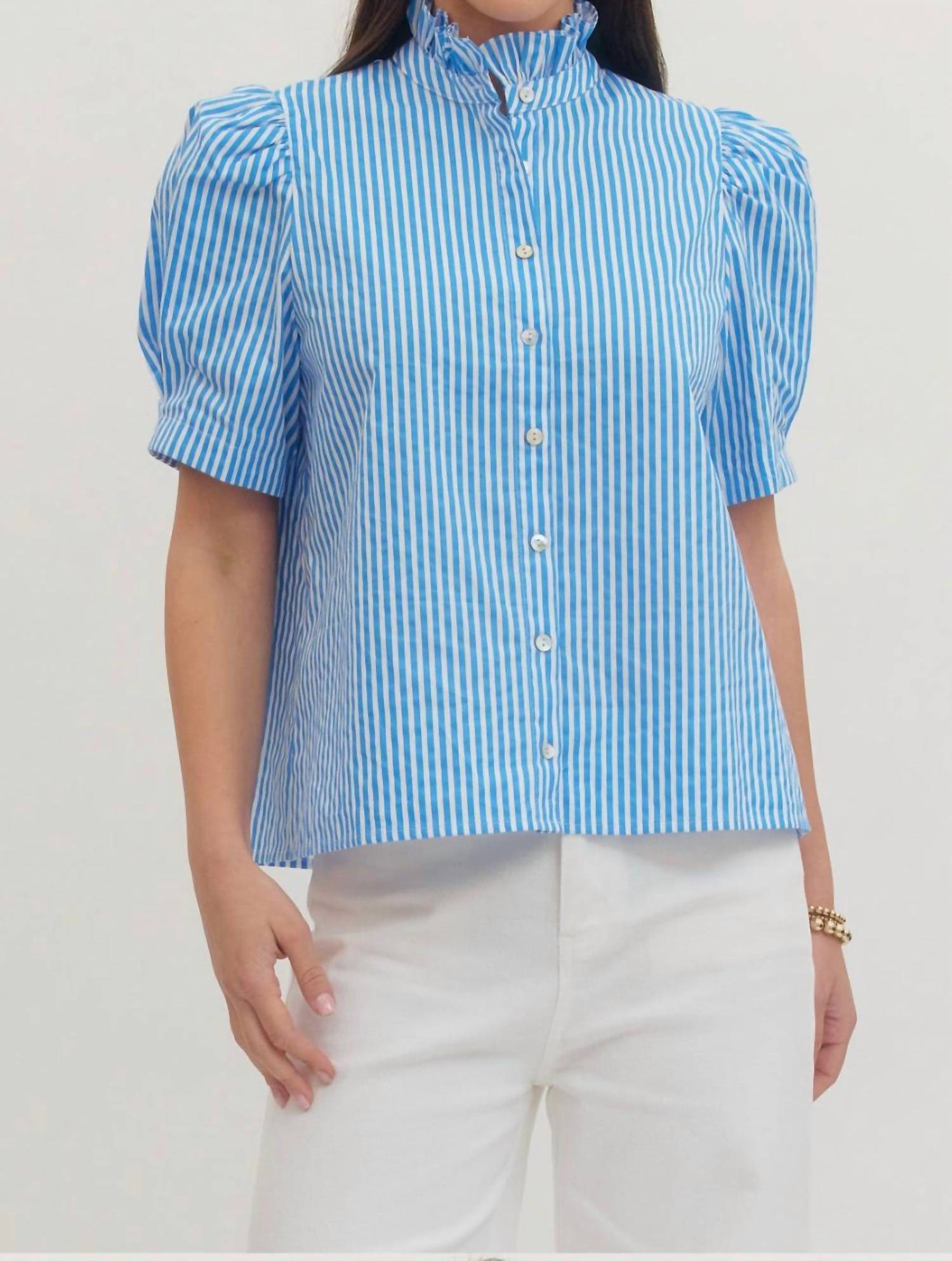Entro - Vertical Striped Blouse