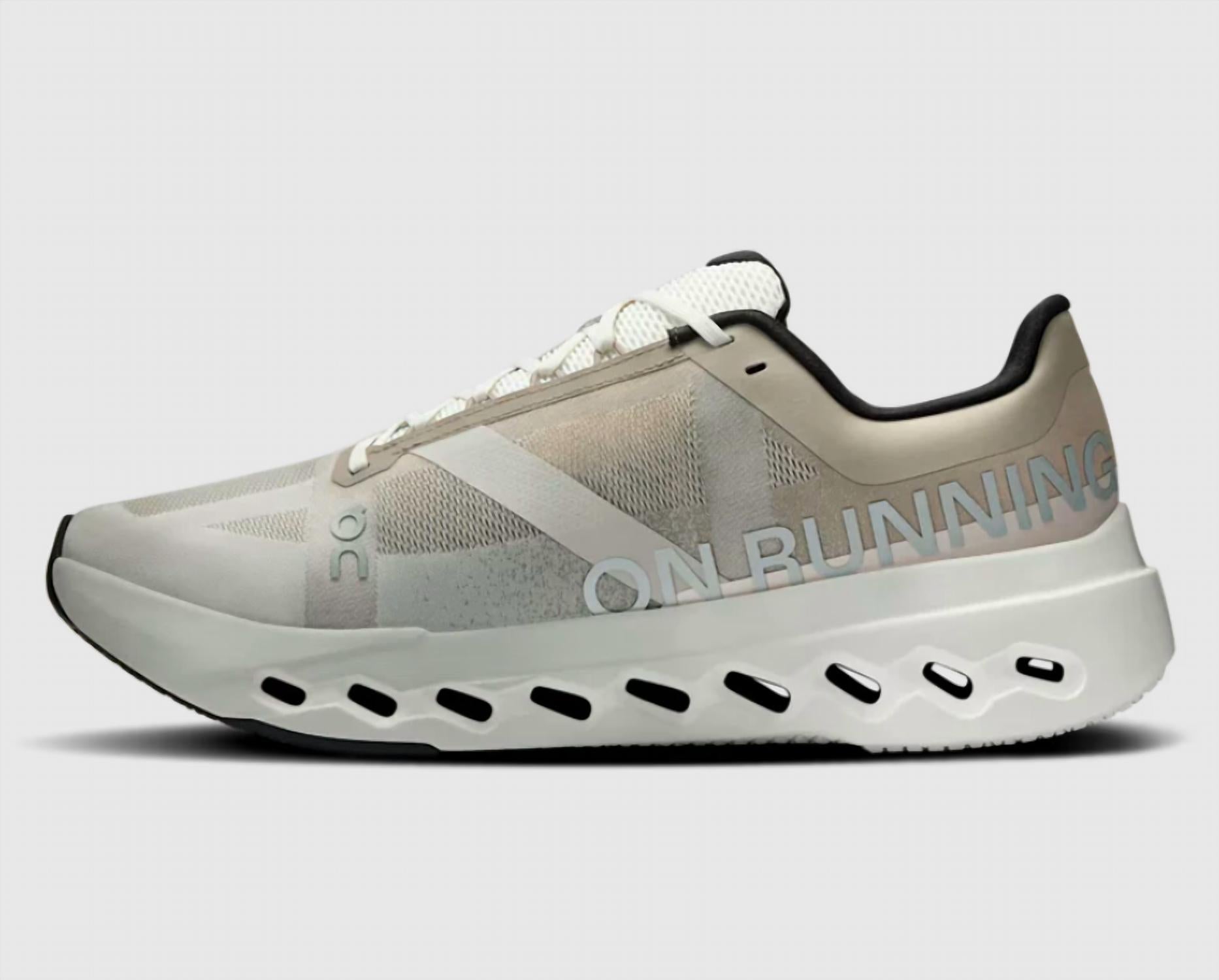 On Women's Cloudsurfer Next Shoes in fog ivory 1 - women's sneaker - detail view