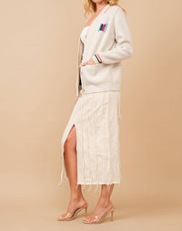Blue B - Varsity Soft Rib Cardigan Sweater