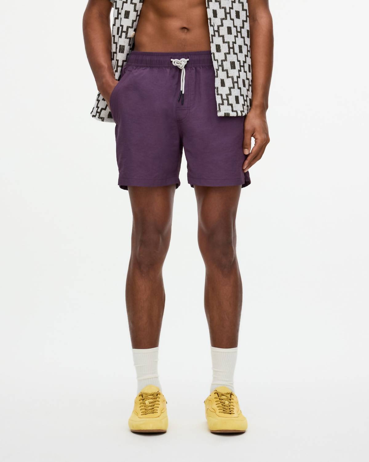 OAS Nylon Swim Shorts in plum - men's swimwear