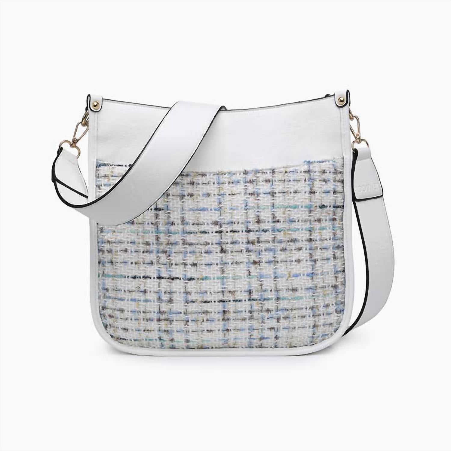 Jen & Co. - Women's Chloe Tweed Crossbody Bag With Guitar Strap