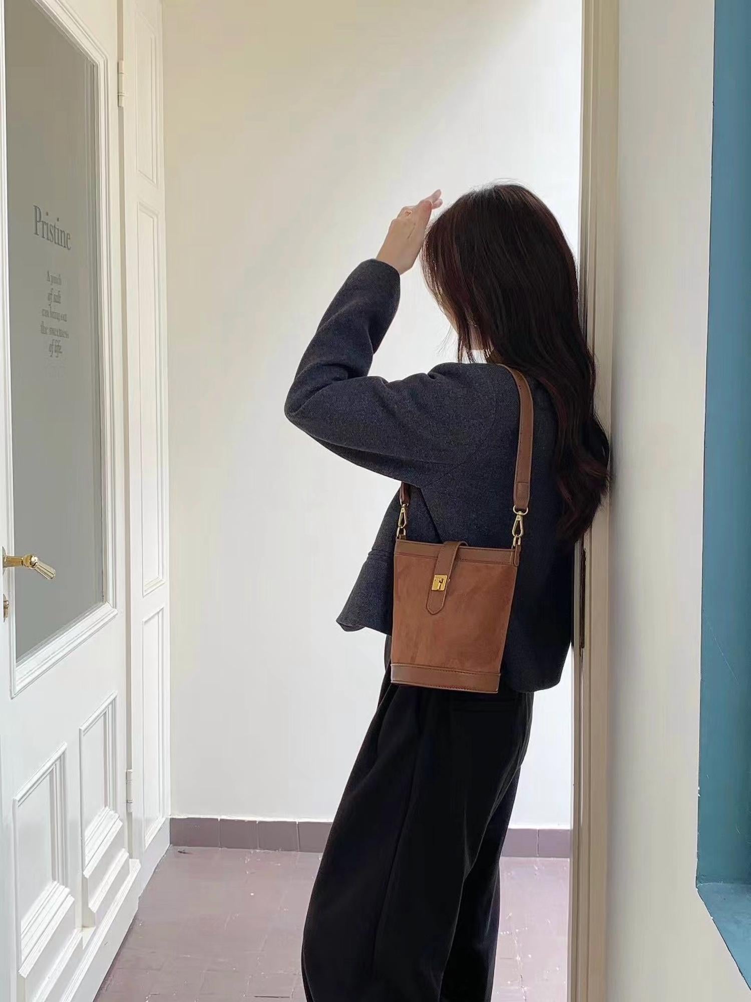Pretty Persuasions - Suede-like Microfiber Leather Shoulder Crossbody Bag