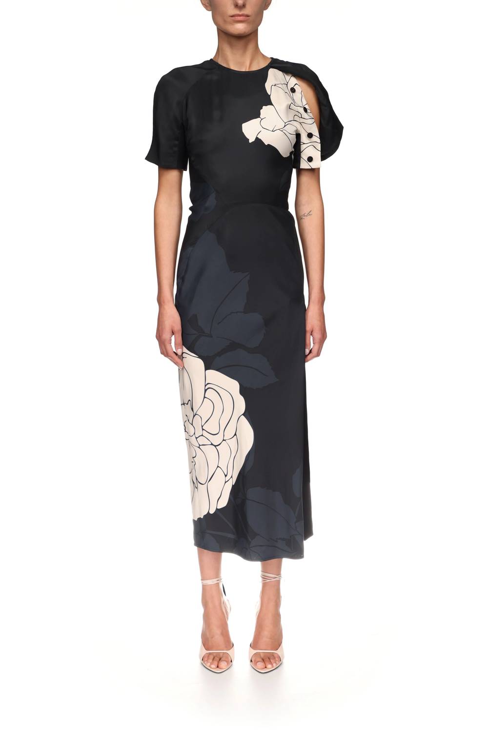 Victoria Beckham - Split Hem Detail Midi Dress