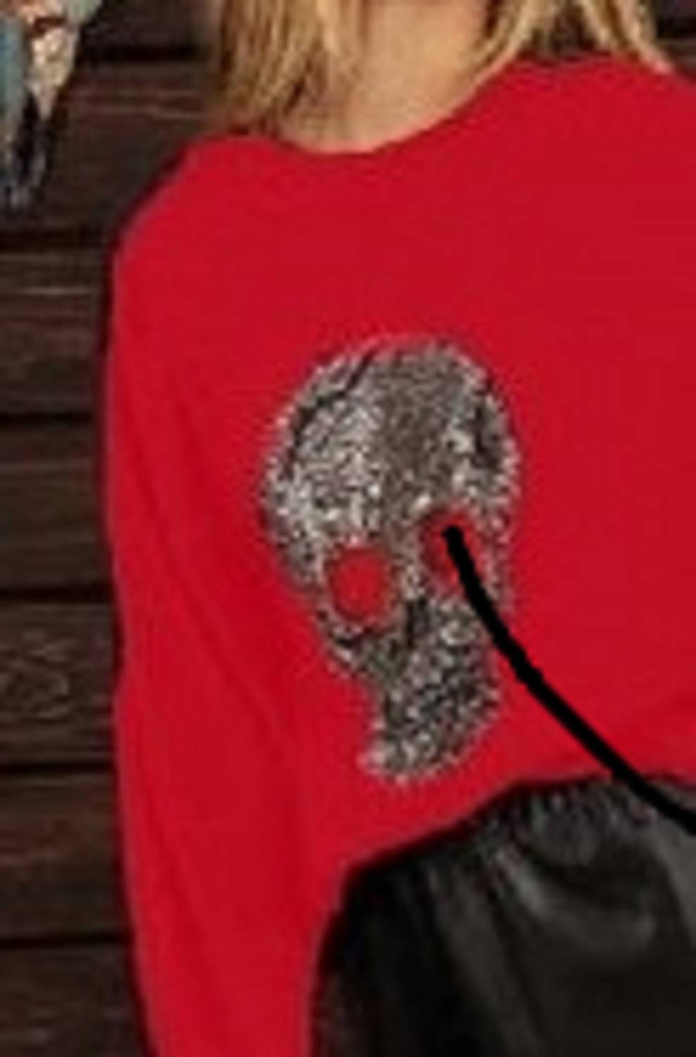 Blue Buttercup - Studded Skull Sweatshirt