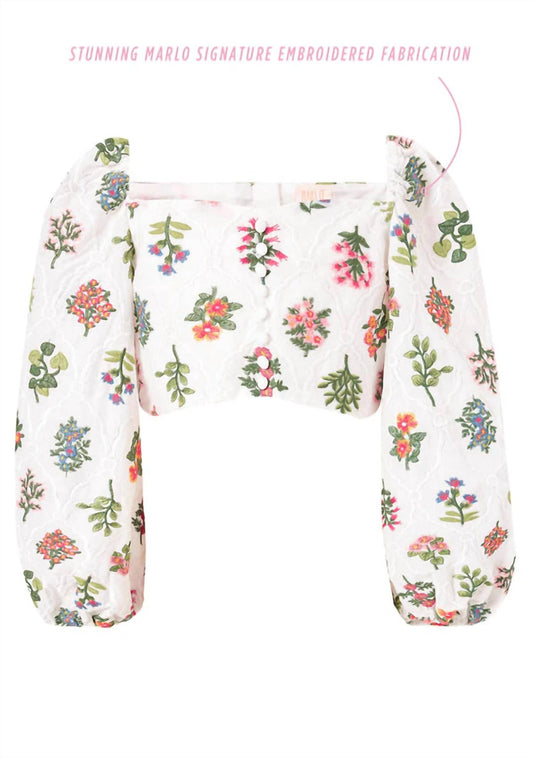 Marlo - Girl's Lillian Embroidered Top