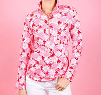 Lilly Pulitzer Upf 50+ Skipper Popover Top in coconut dear heart 1 - women's top - view 5