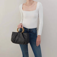 HOBO Sheila Ring Satchel Crossbody Bag in black - women's bag - view 5