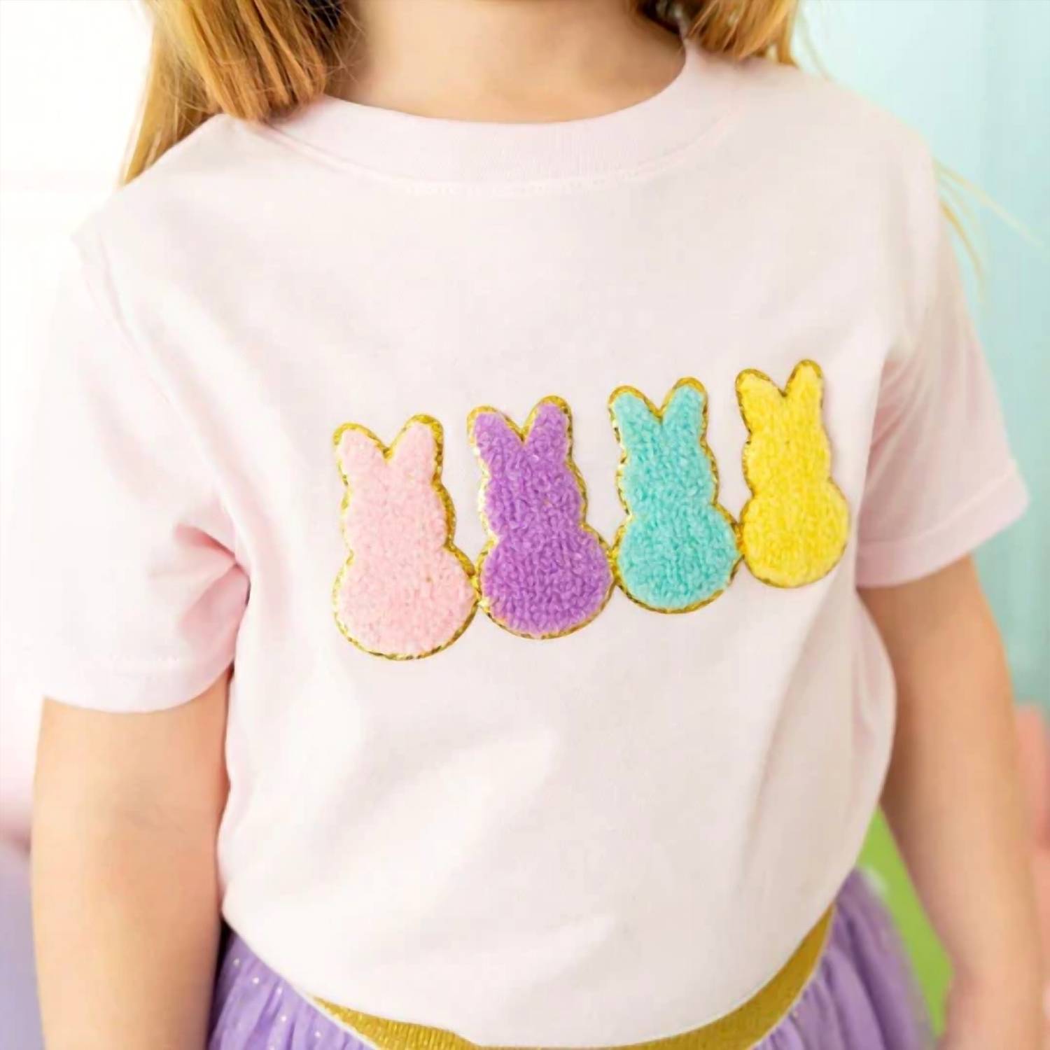 Sweet Wink - Kid's Easter Peeps Patch Short Sleeve T-shirt