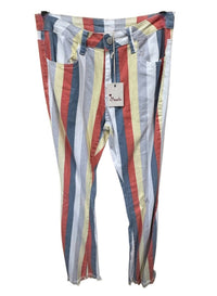 Saints & Hearts Women's Bell Bottom Pants in stripe multi - women's pants