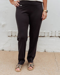Multiples - Wide Band Elastic Waist Ankle Pants