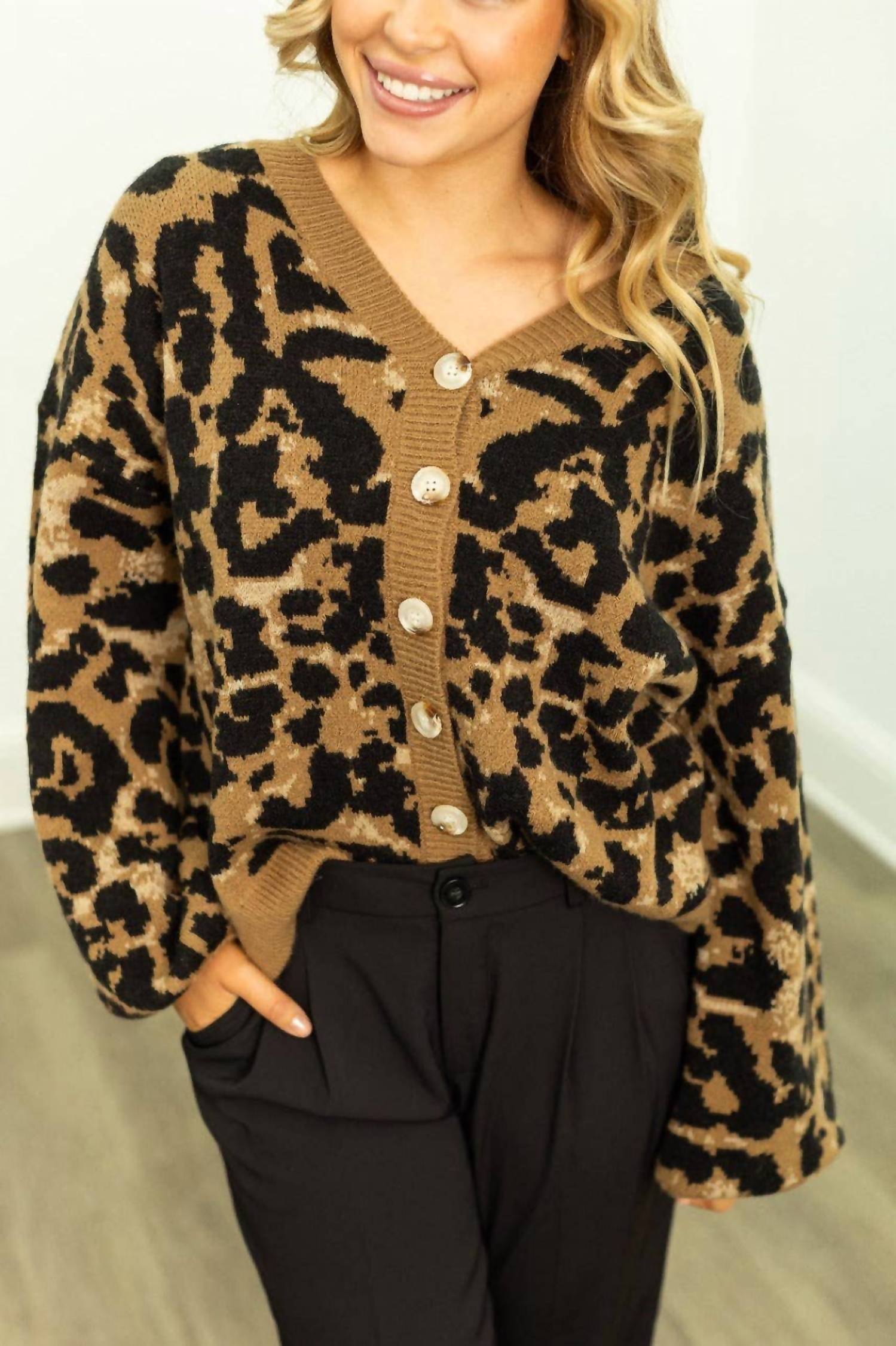 Grace + Emma - Cropped Cardigan Sweater