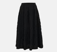 THEO the Label Calypso Plaid Box Pleat Midi Skirt in black - women's skirt - view 4