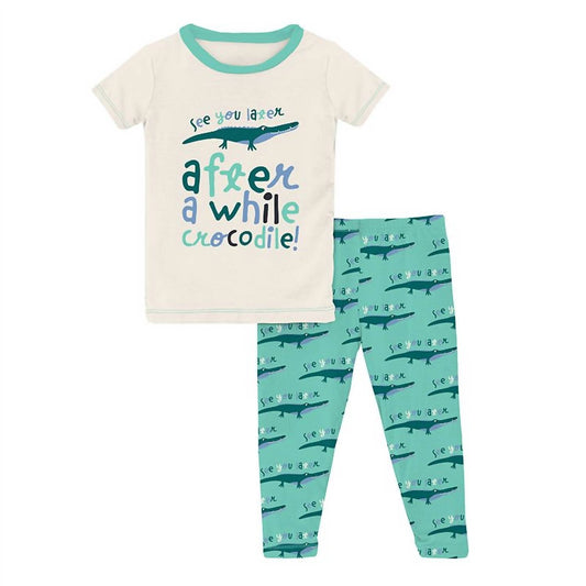 Kickee - Kid's S/S Graphic Tee Pajama Set