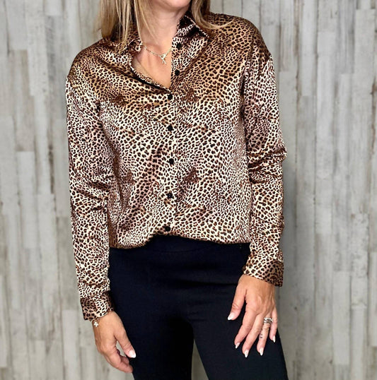 Charlie B - Animal Print Button Down Top