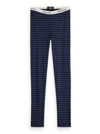 Scotch & Soda - Girl's Striped Glitter Leggings