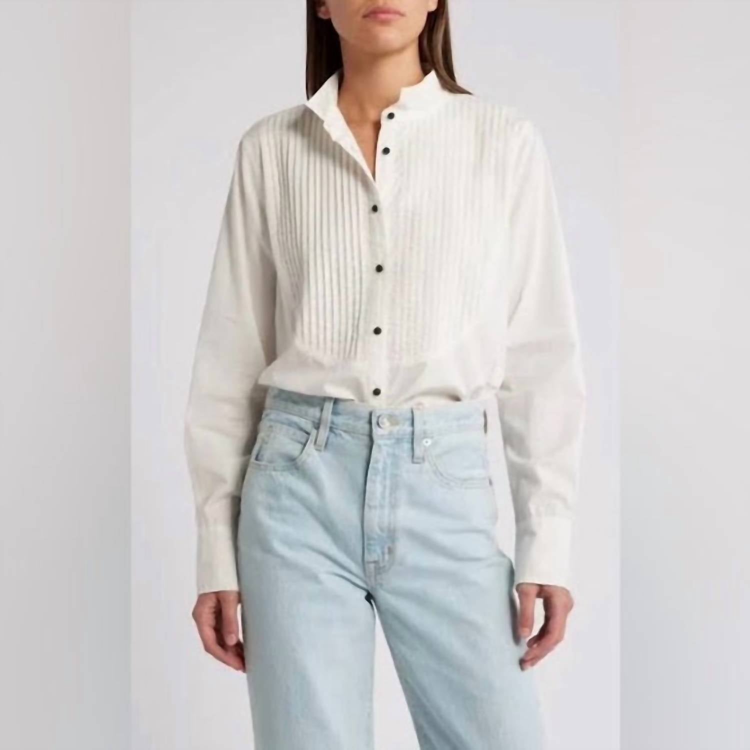 The Great. - Pleated Tux Top