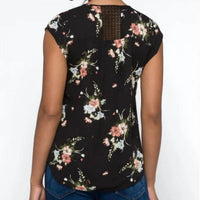 Daniel Rainn - Estefany Lace Detail Split Neck Blouse