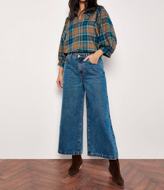 Apricot - Soft Touch Balloon Sleeve Check Shirt