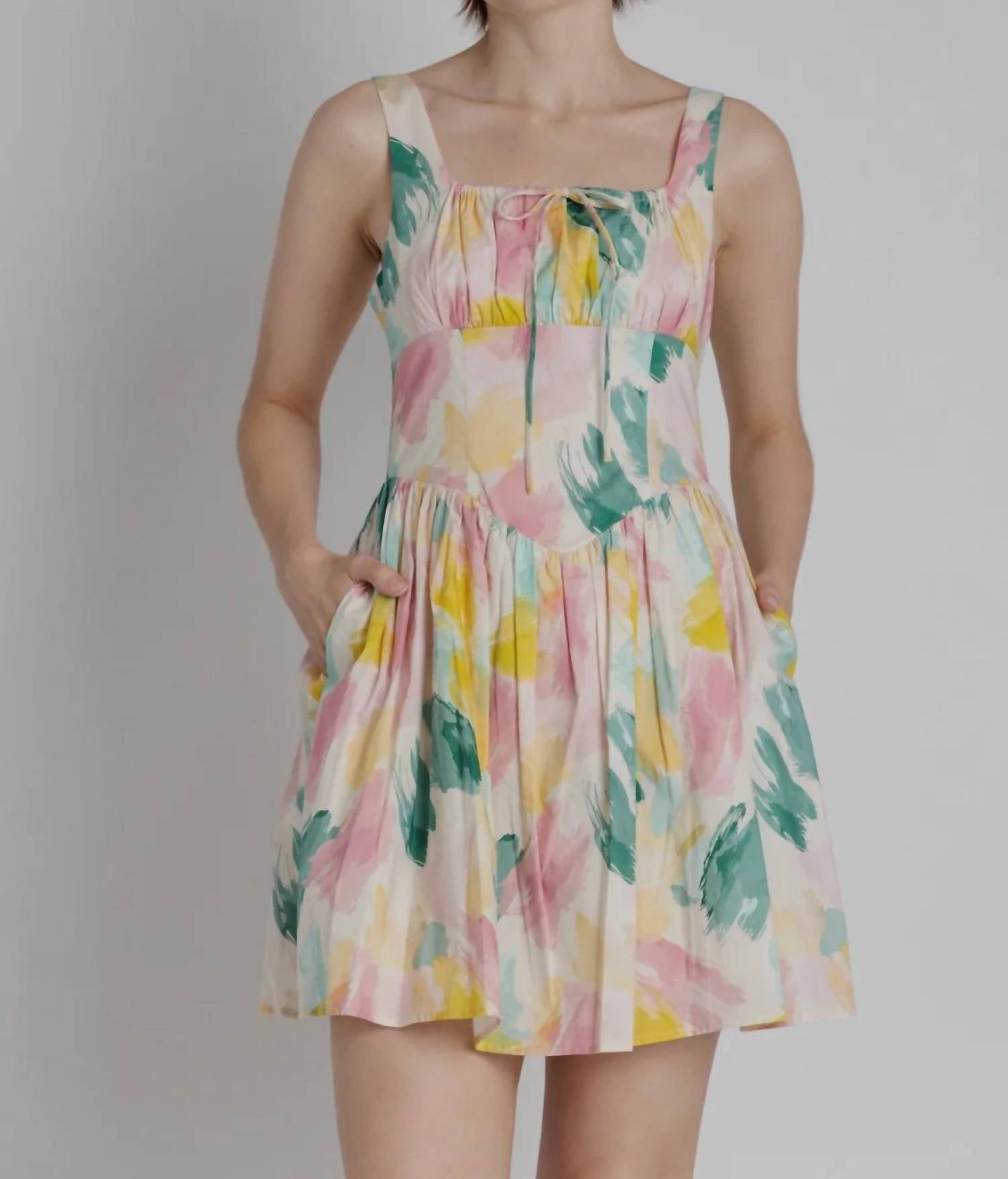 Aureum - Women's Watercolor Mini Dress