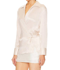 L'Agence - Sora Wrap Front Blouse