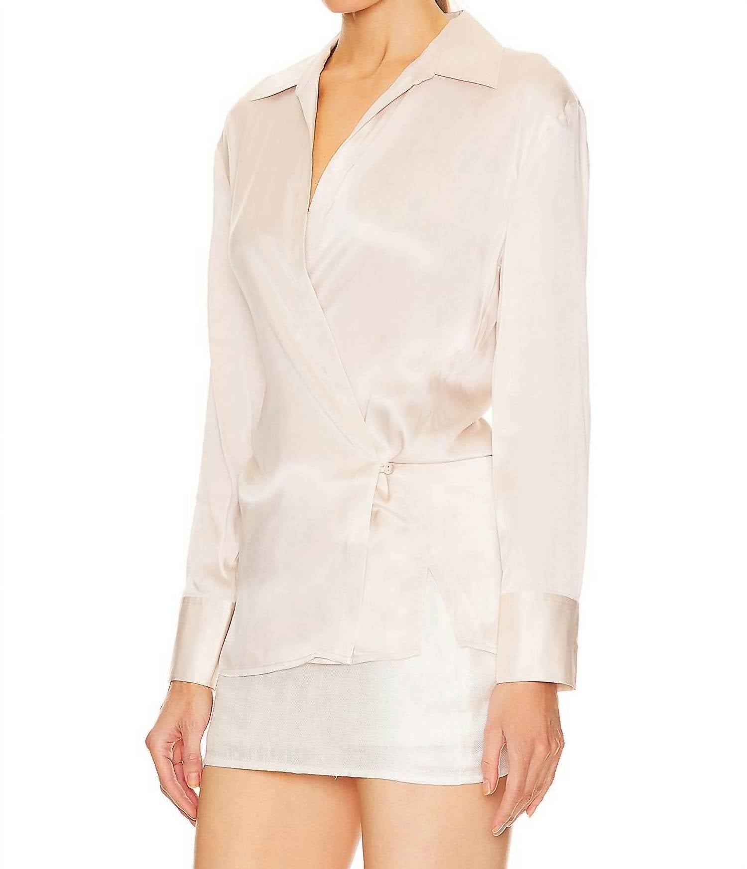 L'Agence - Sora Wrap Front Blouse