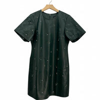J.Crew - Embellished Faux Leather Mini Dress