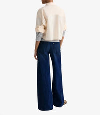TWP Next Ex Shirt in creme de peche - women's blouse - detail view