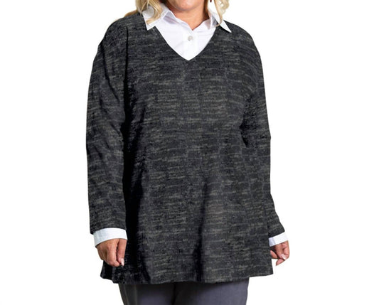 On The Plus Side - Brushed Hacci Hampton Long Sleeve Tunic - Plus