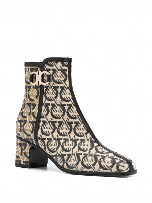 Salvatore Ferragamo - Women's Gancini Print Ankle Boots